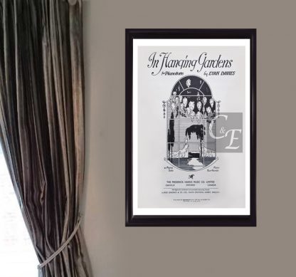 Edwardian Music Sheet Illustration Print